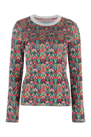 Multicolor lurex sweater-0